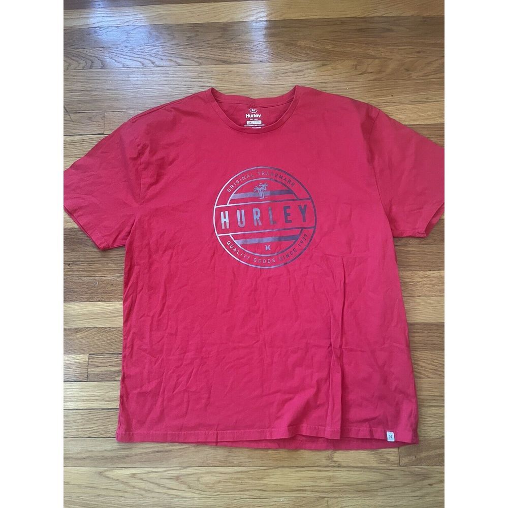 Hurley Mens XXL Red Short Sleeve Shirt Nice California Blink 182 Warped Tour